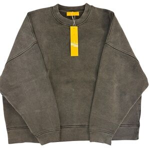 Yellow Label Co. Cozyyy Crew Black Licorice Sweatshirt Unisex Sz OS